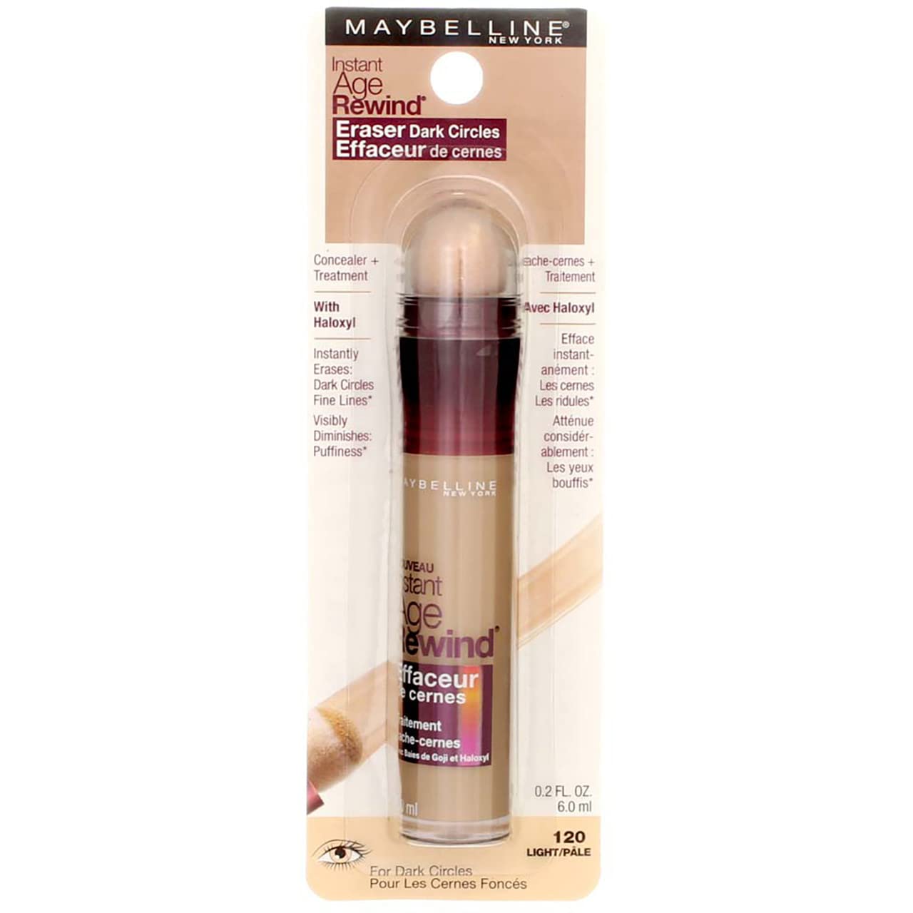 Maybelline Instant Age Rewind Concealer – Dark Circle Eraser, Shade 110, 1 Count