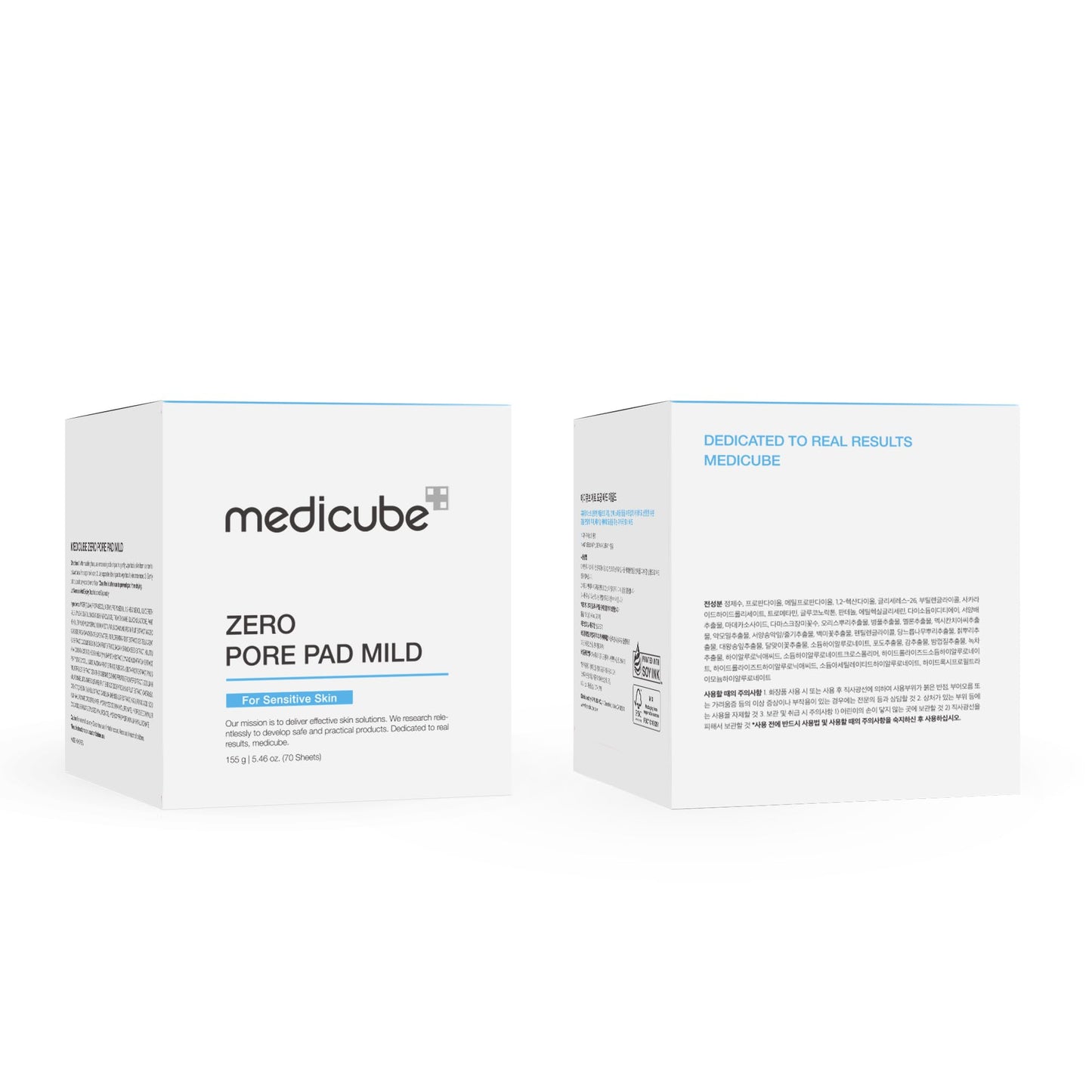 Medicube Zero Pore Pads 2.0 – Exfoliating & Pore-Care Toner Pads with AHA & BHA, Dual-Textured, 70 Pads