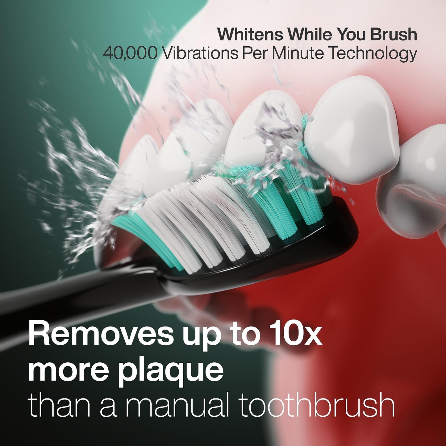 Aquasonic Black Series Electric Toothbrush – ADA Accepted, 40,000 VPM, 8 Brush Heads, Travel Case, 4 Modes, Smart Timer