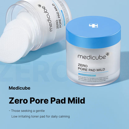 Medicube Zero Pore Pads 2.0 – Exfoliating & Pore-Care Toner Pads with AHA & BHA, Dual-Textured, 70 Pads